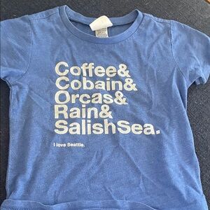 Seattle Kurt Cobain & Coffee  Kids T-Shirt